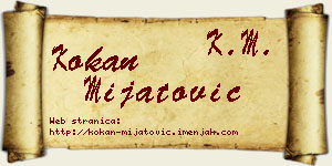 Kokan Mijatović vizit kartica